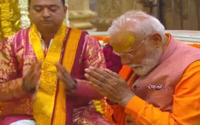 PM મોદી સોમનાથ મંદિર પહોંચ્યા અને પૂજા-અર્ચના કરી