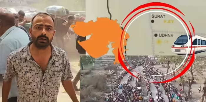 Udhna Railway Station Chaos